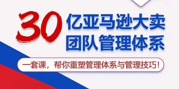 （10622期）30亿 亚马逊 大卖团队管理体系，一套课，帮你重塑管理体系与管理技巧-新星起源