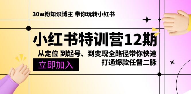 （10666期）小红书特训营12期：从定位 到起号、到变现全路径带你快速打通爆款任督二脉-新星起源