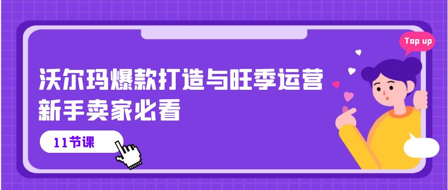 （10660期）沃尔玛 爆款打造与旺季运营，新手卖家必看（11节视频课）-新星起源