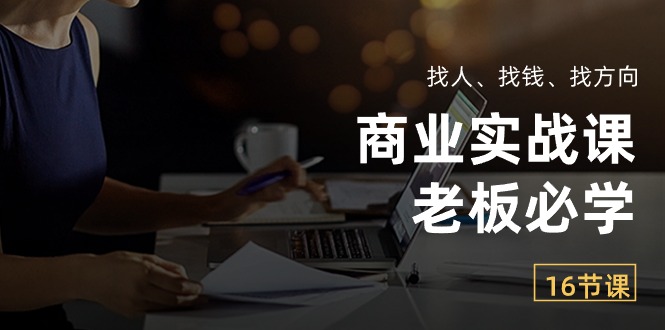 （10710期）商业实战课【老板必学】：找人、找钱、找方向（16节课）-新星起源