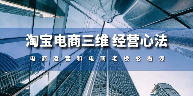 （10761期）淘宝电商三维 经营心法：电商运营和电商老板必看课（59节课）-新星起源