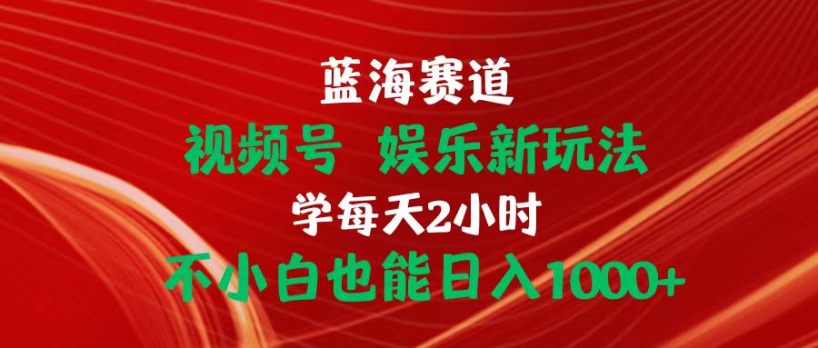 （10818期）蓝海赛道视频号 娱乐新玩法每天2小时小白也能日入1000+-新星起源