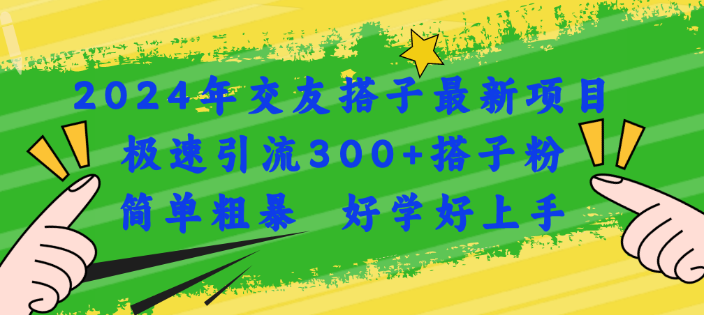 （11259期）2024年交友搭子最新项目，极速引流300+搭子粉，简单粗暴，好学好上手-新星起源