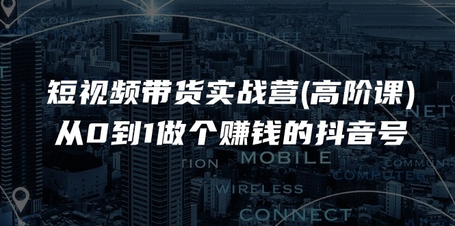 （11253期）短视频带货实战营(高阶课)，从0到1做个赚钱的抖音号（17节课）-新星起源