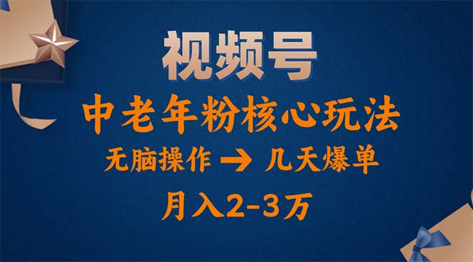 （11288期）视频号火爆玩法，高端中老年粉核心打法，无脑操作，一天十分钟，月入两万-新星起源