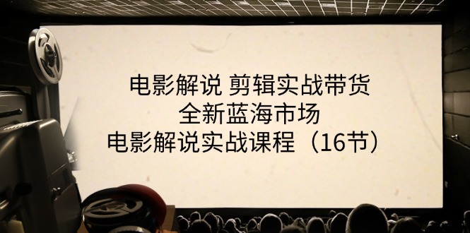 （11367期）电影解说 剪辑实战带货全新蓝海市场，电影解说实战课程（16节）-新星起源