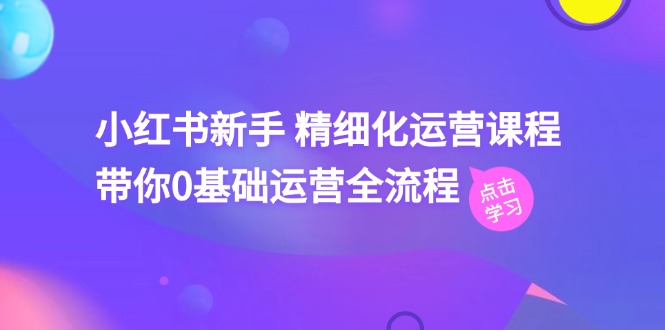 （11417期）小红书新手 精细化运营课程，带你0基础运营全流程（41节视频课）-新星起源