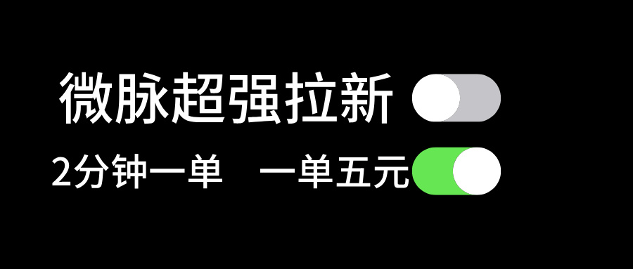 （11580期）微脉超强拉新， 两分钟1单， 一单利润5块，适合小白-新星起源