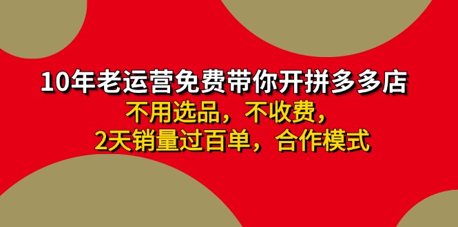 （11576期）拼多多-合作开店日入4000+两天销量过百单，无学费、老运营教操作、小白…-新星起源