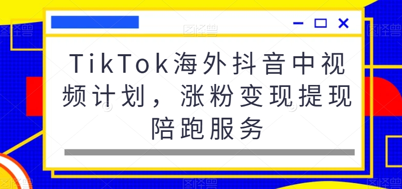 TikTok海外抖音中视频计划，涨粉变现提现陪跑服务-新星起源