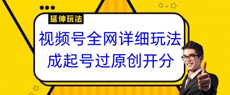 视频号全网最详细玩法，起号过原创开分成，单号日入300+【揭秘】-新星起源