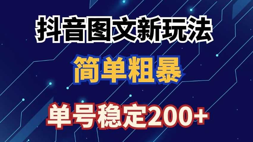 抖音图文流量变现，抖音图文新玩法，日入200+【揭秘】-新星起源