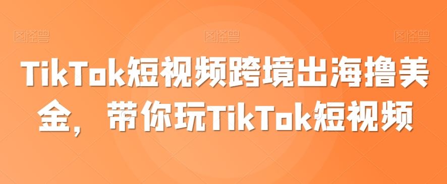 TikTok短视频跨境出海撸美金，带你玩TikTok短视频-新星起源