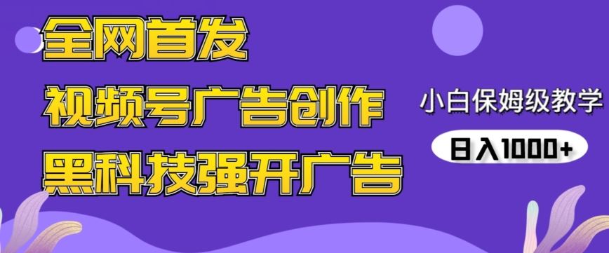 全网首发蝴蝶号广告创作，用AI做视频，黑科技强开广告，小白跟着做，日入1000+【揭秘】-新星起源