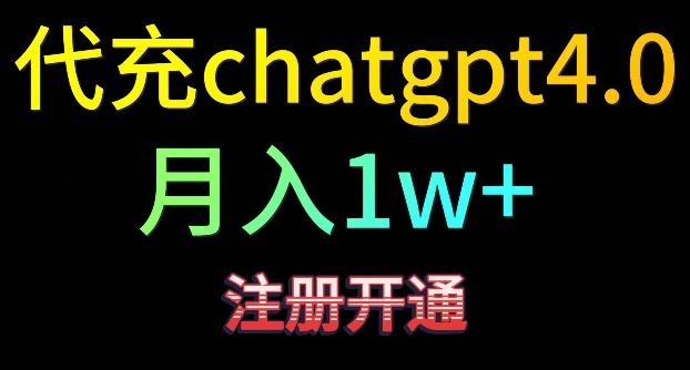 代充chatgpt4，日入500+，精准引流，暴力变现【揭秘】-新星起源