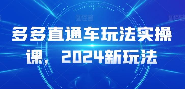 多多直通车玩法实操课，2024新玩法-新星起源