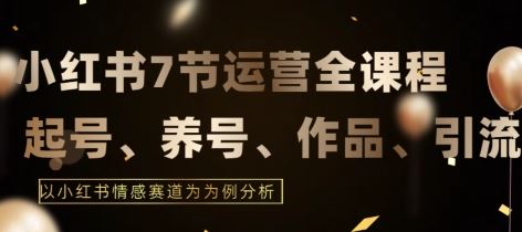 7节小红书运营实战全教程，结合最新情感赛道，打通小红书运营全流程【揭秘】-新星起源