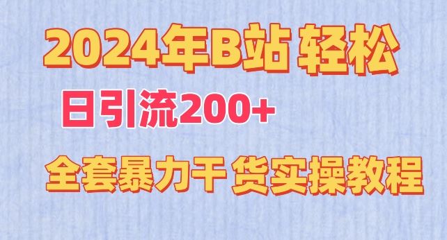 2024年B站轻松日引流200+的全套暴力干货实操教程【揭秘】-新星起源