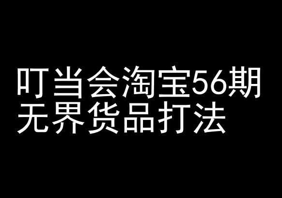 叮当会淘宝56期：无界货品打法-淘宝开店教程-新星起源