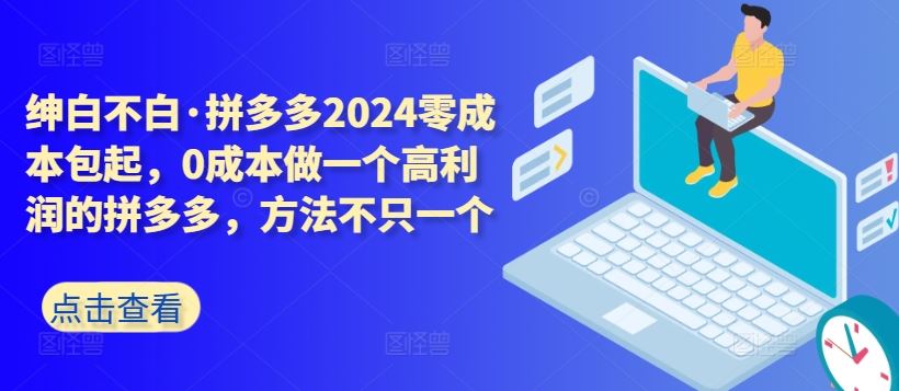 拼多多2024零成本包起，0成本做一个高利润的拼多多，方法不只一个-新星起源