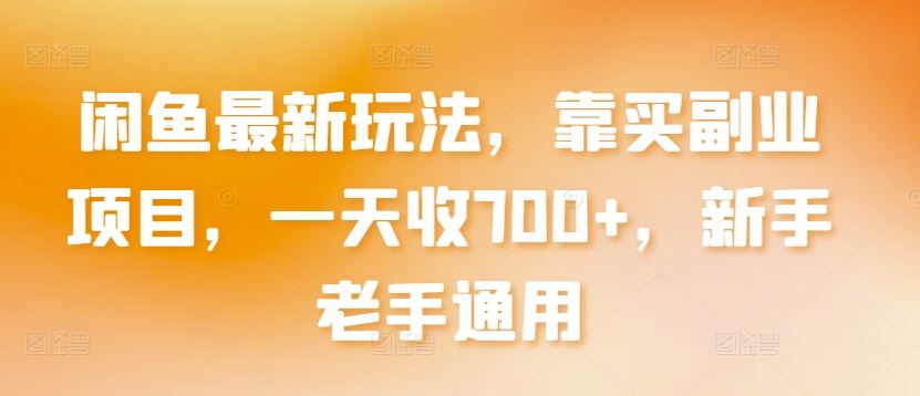 闲鱼最新玩法，靠买副业项目，一天收700+，新手老手通用【揭秘】-新星起源