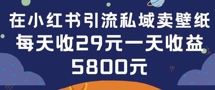 在小红书引流私域卖壁纸每张29元单日最高卖出200张(0-1搭建教程)【揭秘】-新星起源