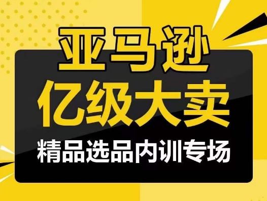 亚马逊亿级大卖-精品选品内训专场，亿级卖家分享选品成功之道-新星起源