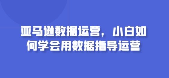 亚马逊数据运营，小白如何学会用数据指导运营-新星起源