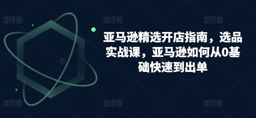 亚马逊精选开店指南，选品实战课，亚马逊如何从0基础快速到出单-新星起源