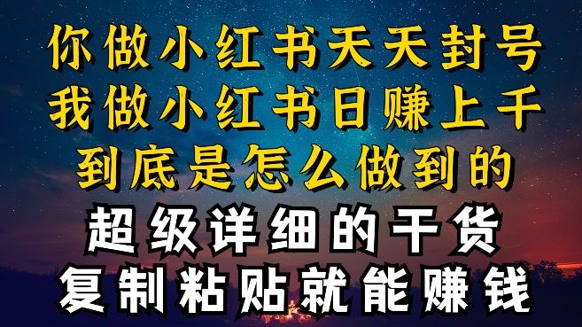 都知道小红书能引流私域变现，可为什么我能一天引流几十人变现上千，但你却频频封号违规被限流【揭秘】-新星起源