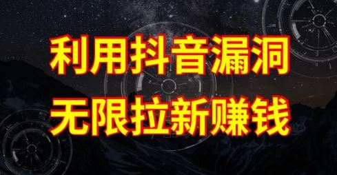 利用抖音链接漏洞，无限拉新赚钱【漏洞原理+操作流程】【揭秘】-新星起源