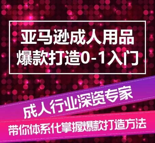 亚马逊成人用品爆款打造0-1入门，系统化讲解亚马逊成人用品爆款打造的流程-新星起源