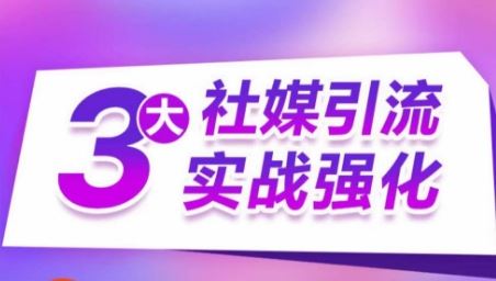 3大社媒引流实战强化，多渠道站外引流，高效精准获客，订单销售额翻倍增长-新星起源