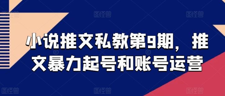 小说推文私教第9期，推文暴力起号和账号运营-新星起源