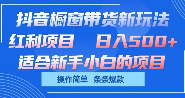 抖音橱窗带货新玩法，单日收益几张，操作简单，条条爆款【揭秘】-新星起源