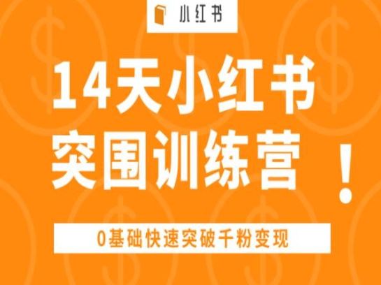 14天小红书突围训练营 ，0基础快速突破千粉变现-新星起源