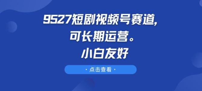 9527短剧视频号赛道，可长期运营，小白友好【揭秘】-新星起源