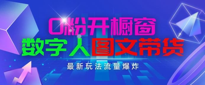 抖音最新项目，0粉开橱窗，数字人图文带货，流量爆炸，简单操作，日入1K+【揭秘】-新星起源