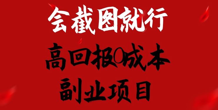 会截图就行，高回报0成本副业项目，卖离婚模板一天1.5k+【揭秘】-新星起源