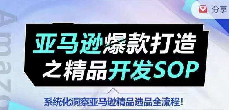 【训练营】亚马逊爆款打造之精品开发SOP，系统化洞察亚马逊精品选品全流程-新星起源