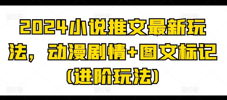 2024小说推文最新玩法，动漫剧情+图文标记(进阶玩法)-新星起源