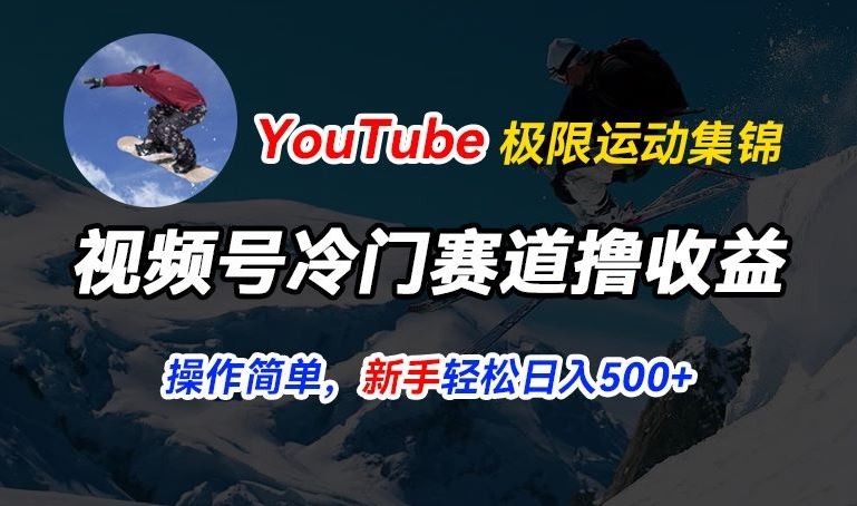 视频号冷门赛道撸收益，YouTube搬运极限运动集锦，暴力起号，操作简单流量高，轻松日入5张【揭秘】-新星起源