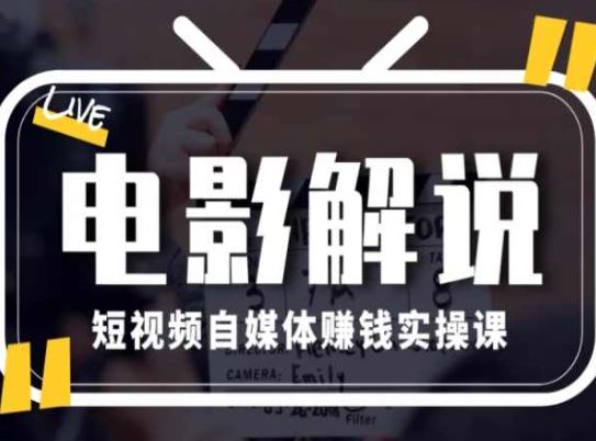 电影解说短视频自媒体赚钱实操课，教你做电影解说短视频，月赚1万-新星起源