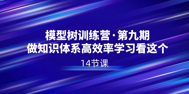 模型树特训营·第九期，做知识体系高效率学习看这个（14节课）-新星起源