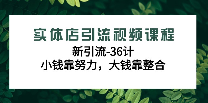 实体店引流视频课程，新引流-36计，小钱靠努力，大钱靠整合（48节课）-新星起源