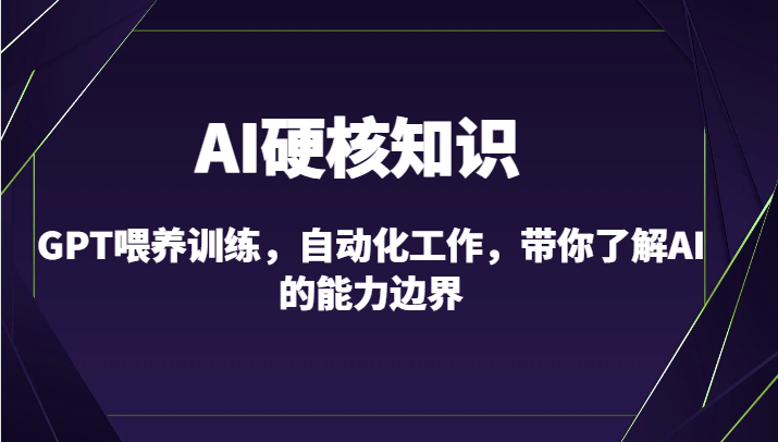 AI硬核知识-GPT喂养训练，自动化工作，带你了解AI的能力边界（10节课）-新星起源