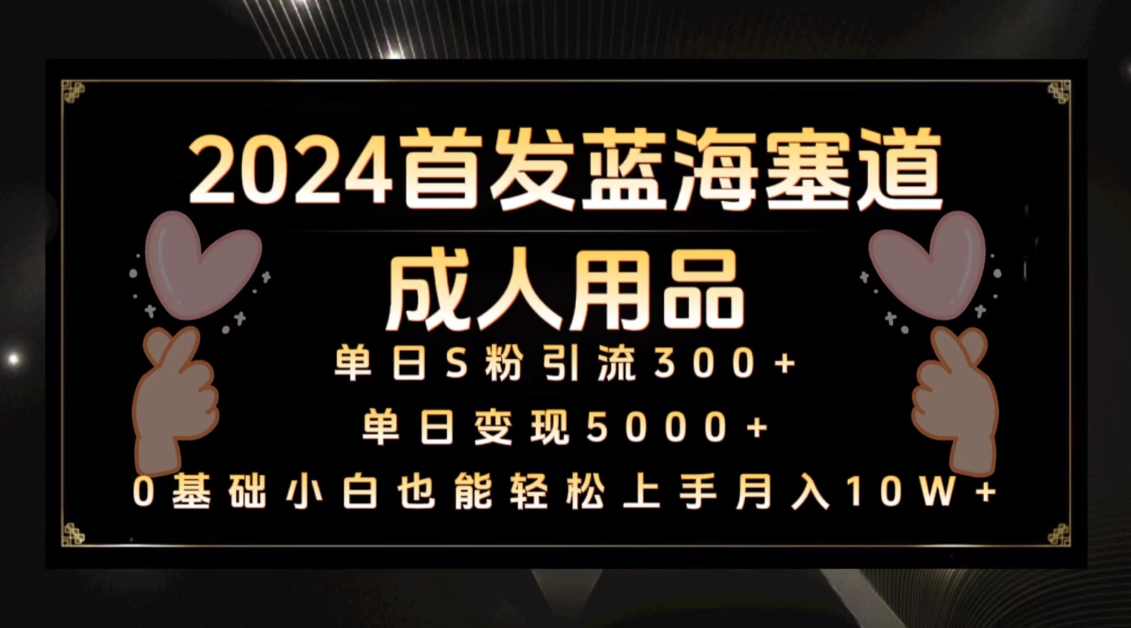 2024首发蓝海塞道成人用品，月入10W+保姆教程-新星起源