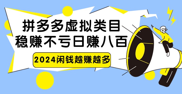 2024拼多多虚拟类目，日赚八百无本万利-新星起源