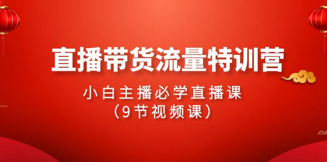 2024直播带货流量特训营，小白主播必学直播课（9节视频课）-新星起源