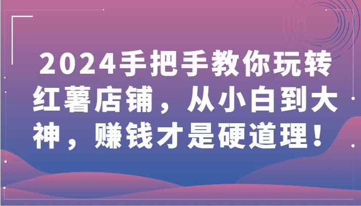 2024手把手教你玩转红薯店铺，从小白到大神，赚钱才是硬道理！-新星起源